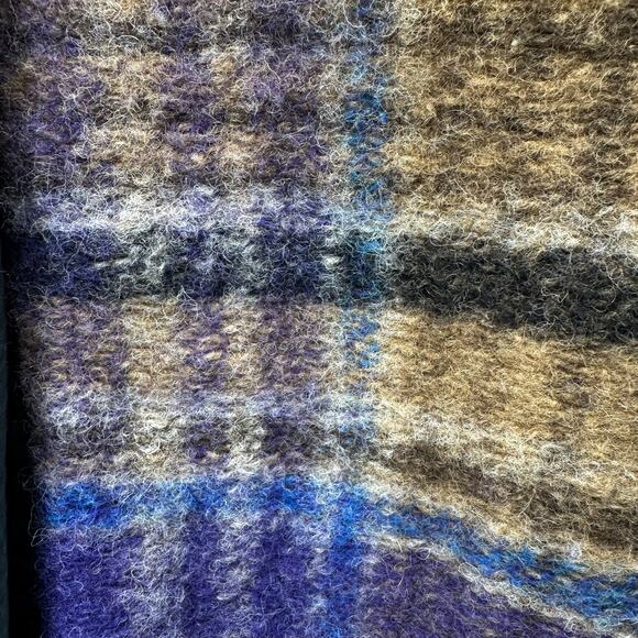 Aritzia Wilfred Free Plaid River Jacket Womens XS Purple Brown Check Button Down - Picture 6 of 13